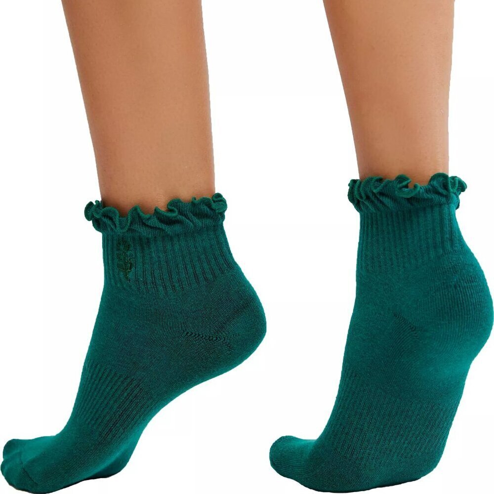 NWT FP Movement Classic Green Ruffle Socks